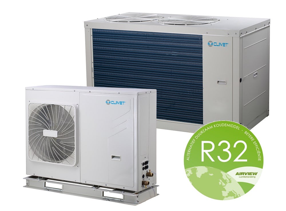 Clivet introduceert nieuwe generatie lucht/water-warmtepompen met R32