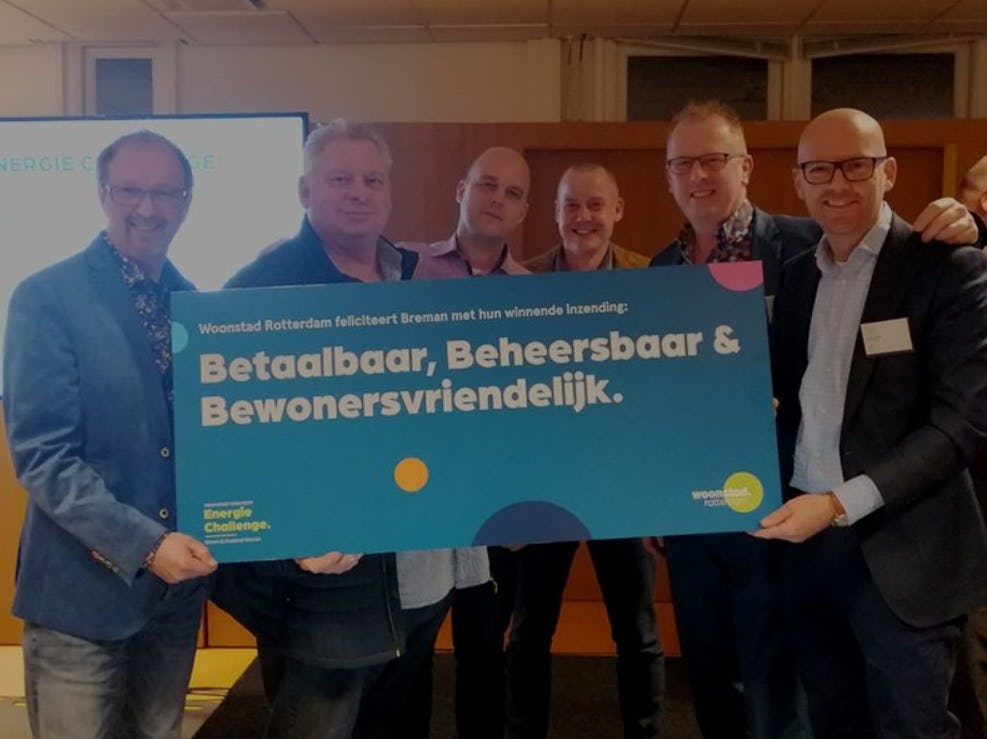 Itho Daalderop en Breman winnen Woonstad Rotterdam Energie Challenge