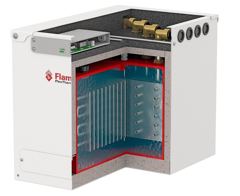 De FlexTherm Eco thermische batterij voor warm water.