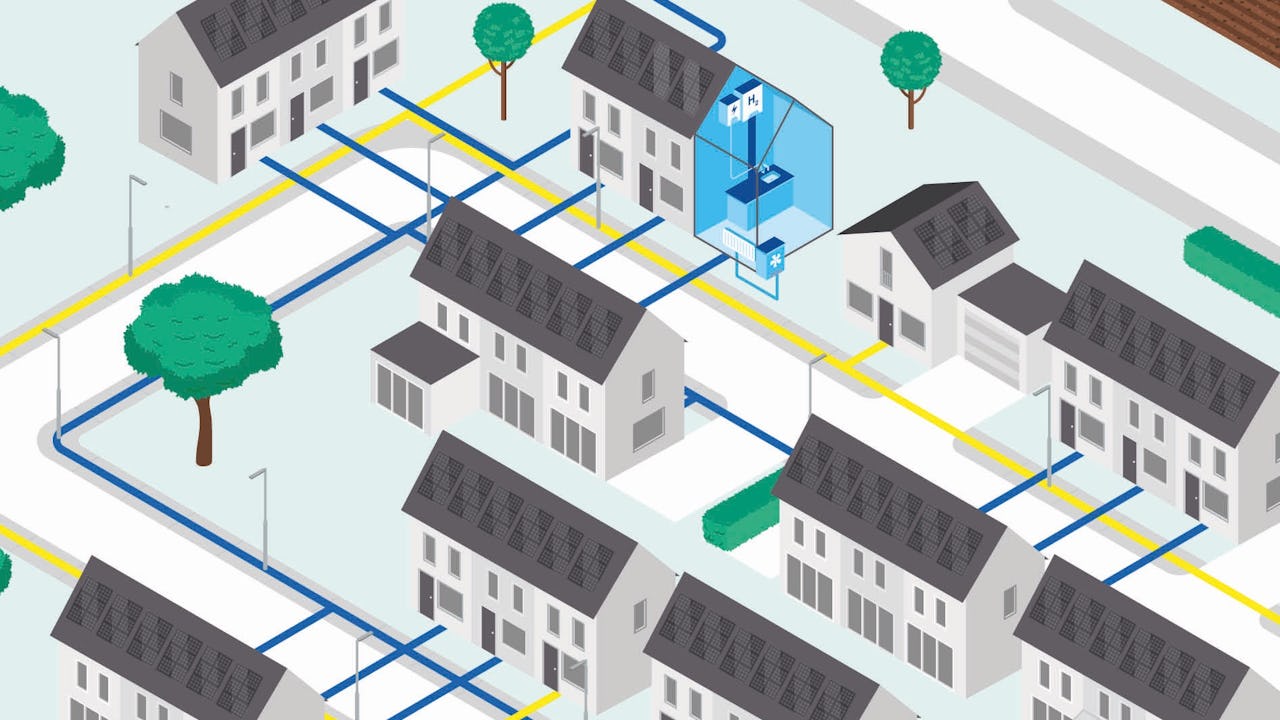 Waterstof en hybride warmtepomp voor jaren zeventig-woningen in Groningen