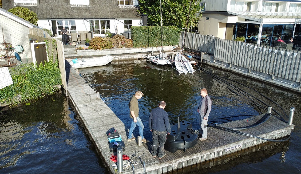Aquathermie bij Loosdrecht: waterplas als warmtepompbron