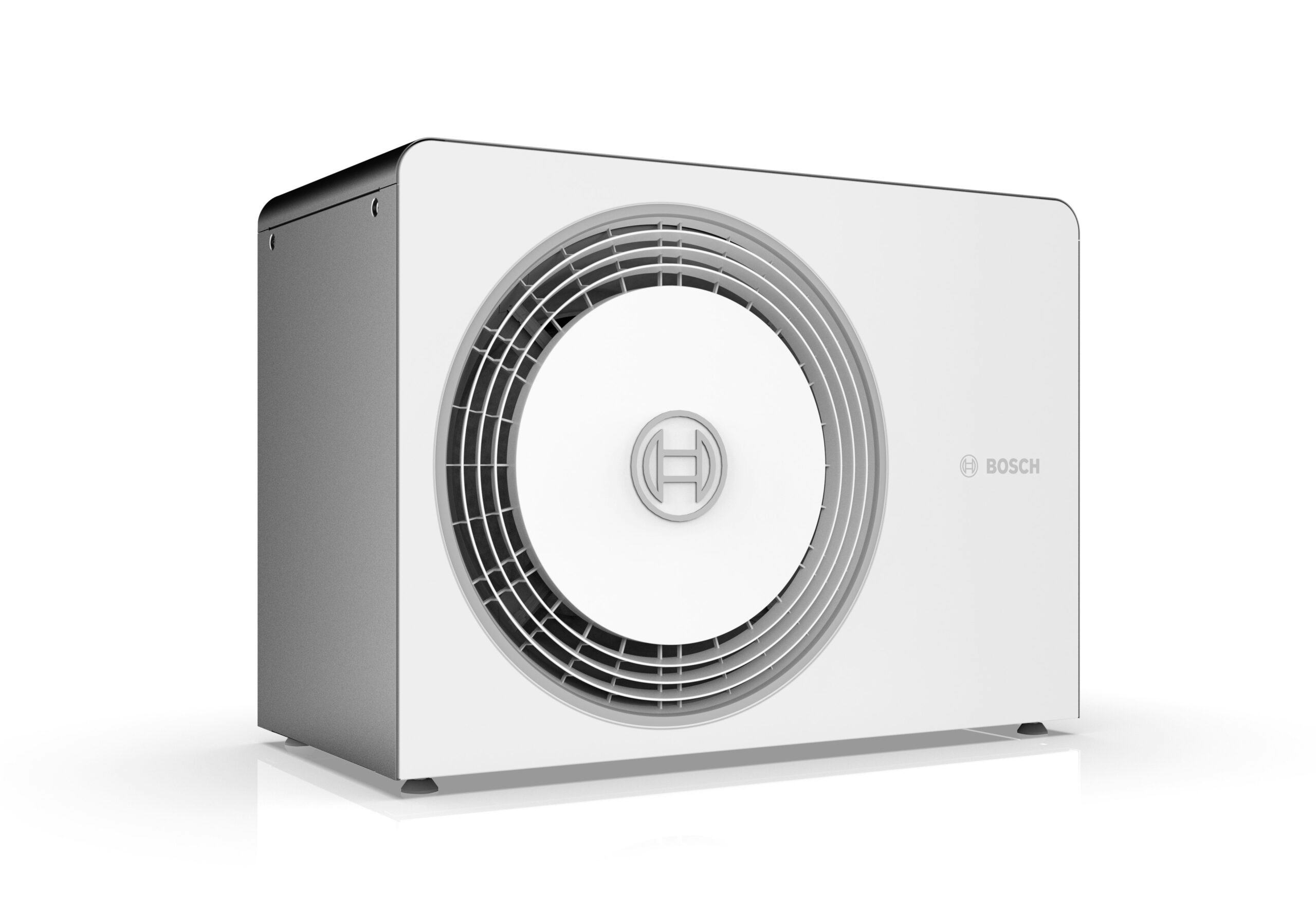 Het buitendeel van de de Compress 5800i AW; het paradepaardje van Nefit Bosch.