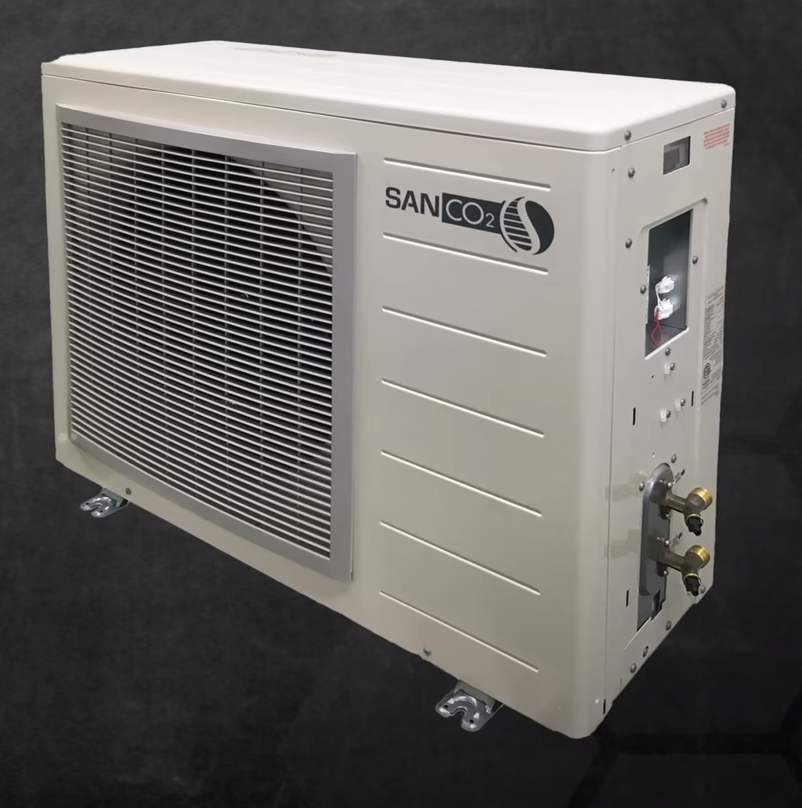 Kleine CO₂-warmtepomp van het Japanse SANCO₂.