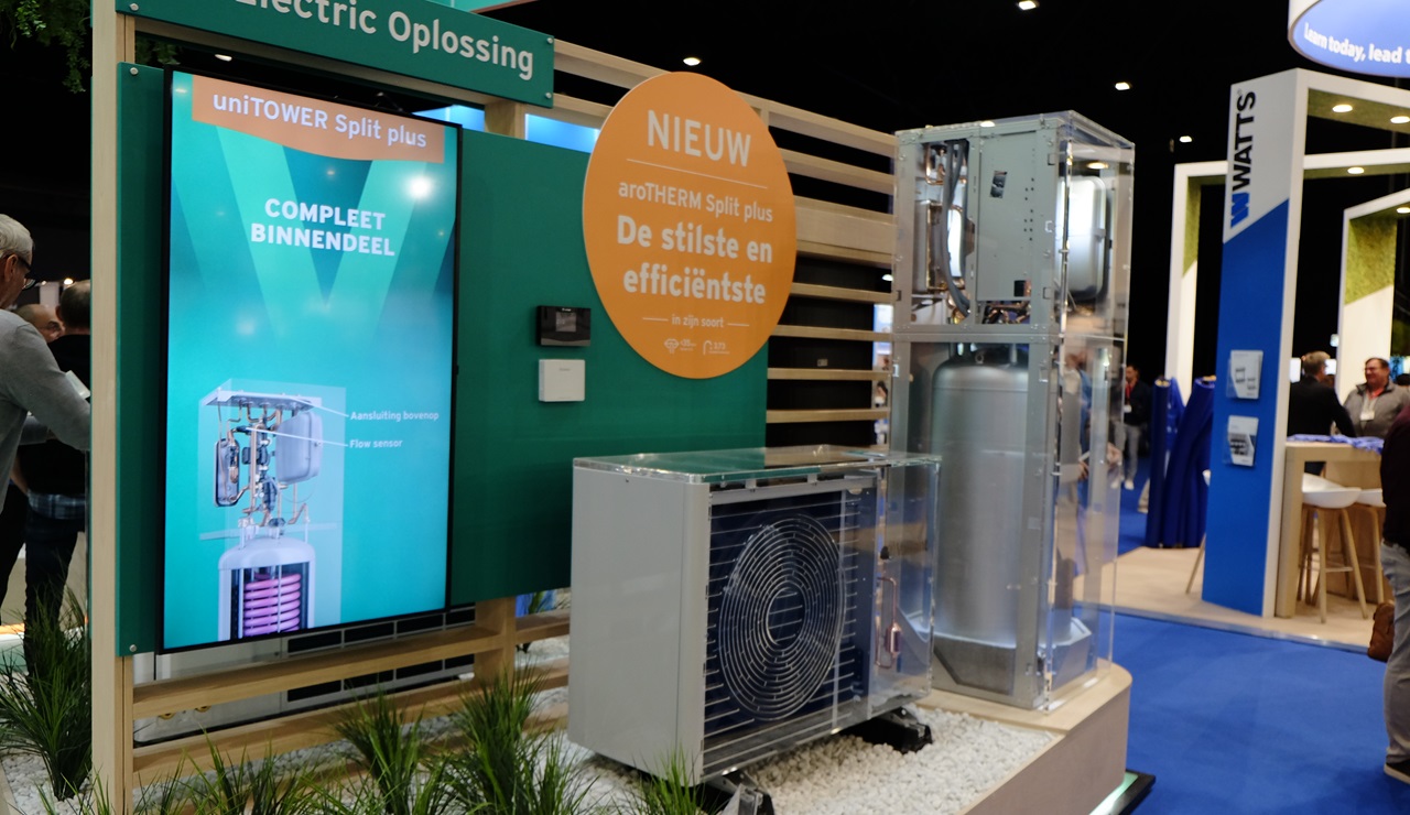 Vaillant presenteerde de nieuwe warmtepomp in 
oktober op Vakbeurs Energie in Den Bosch. 