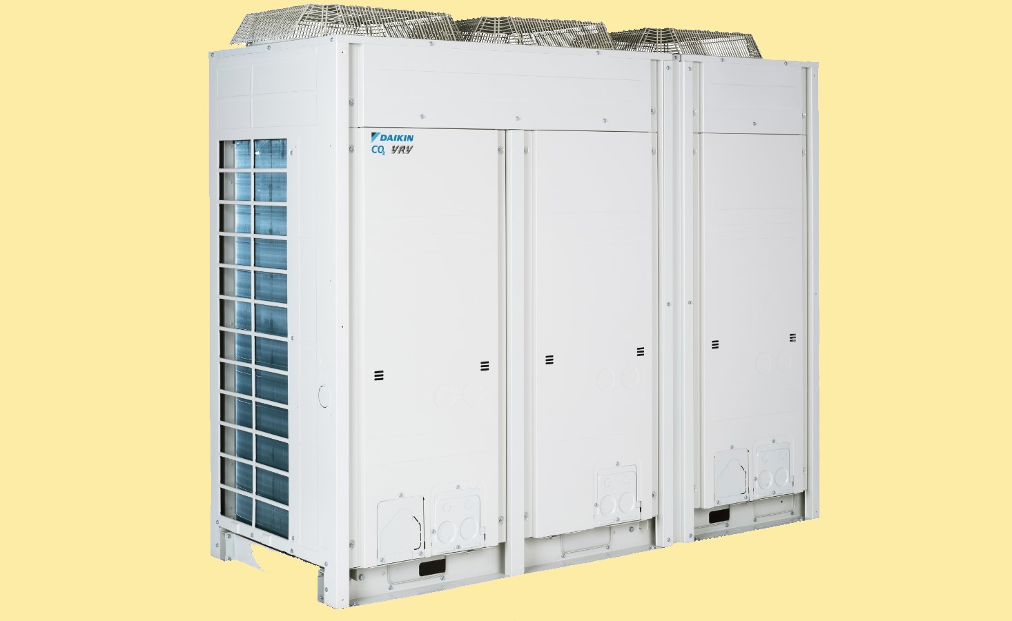 Buitendeel van de nieuwe VRV van Daikin met CO2 als koudemiddel.