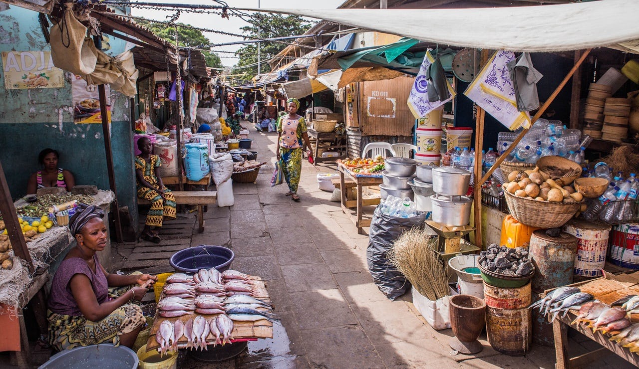 In veel delen ten zuiden van de Sahara is er geen koudeketen.