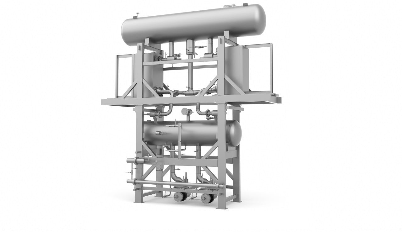 Voorbeeld van cascade met plate and frame.