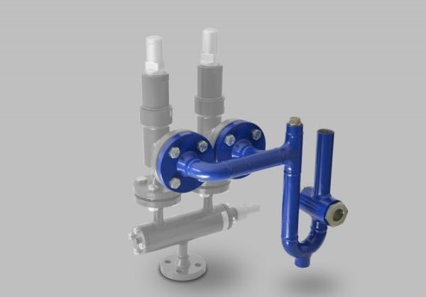 Wisselafsluiter met dubbele
drukontlastklep en U-vormige buis
gevuld met olie (AWP).