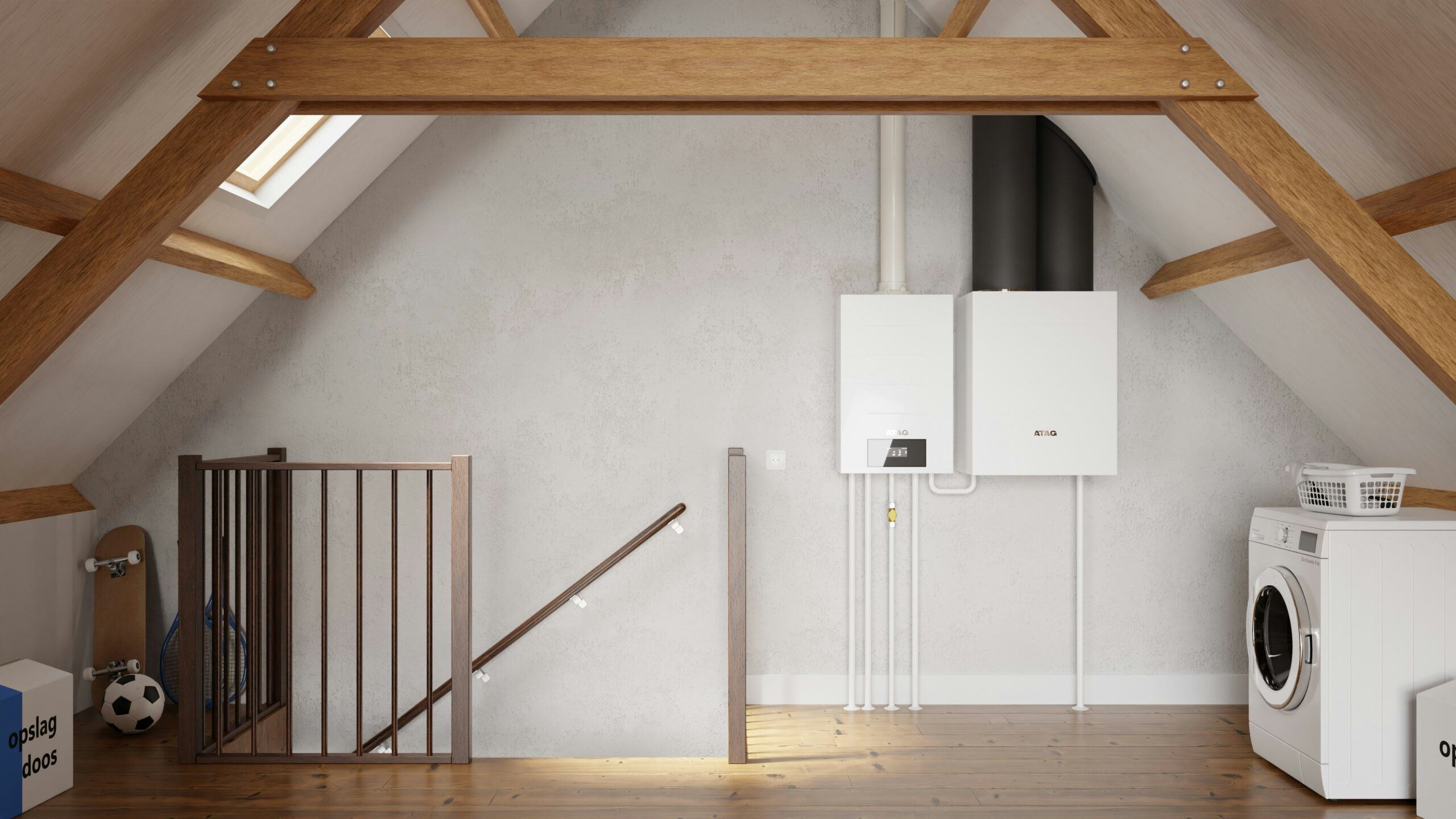 De hybride installatie voor de Nederlandse zolder