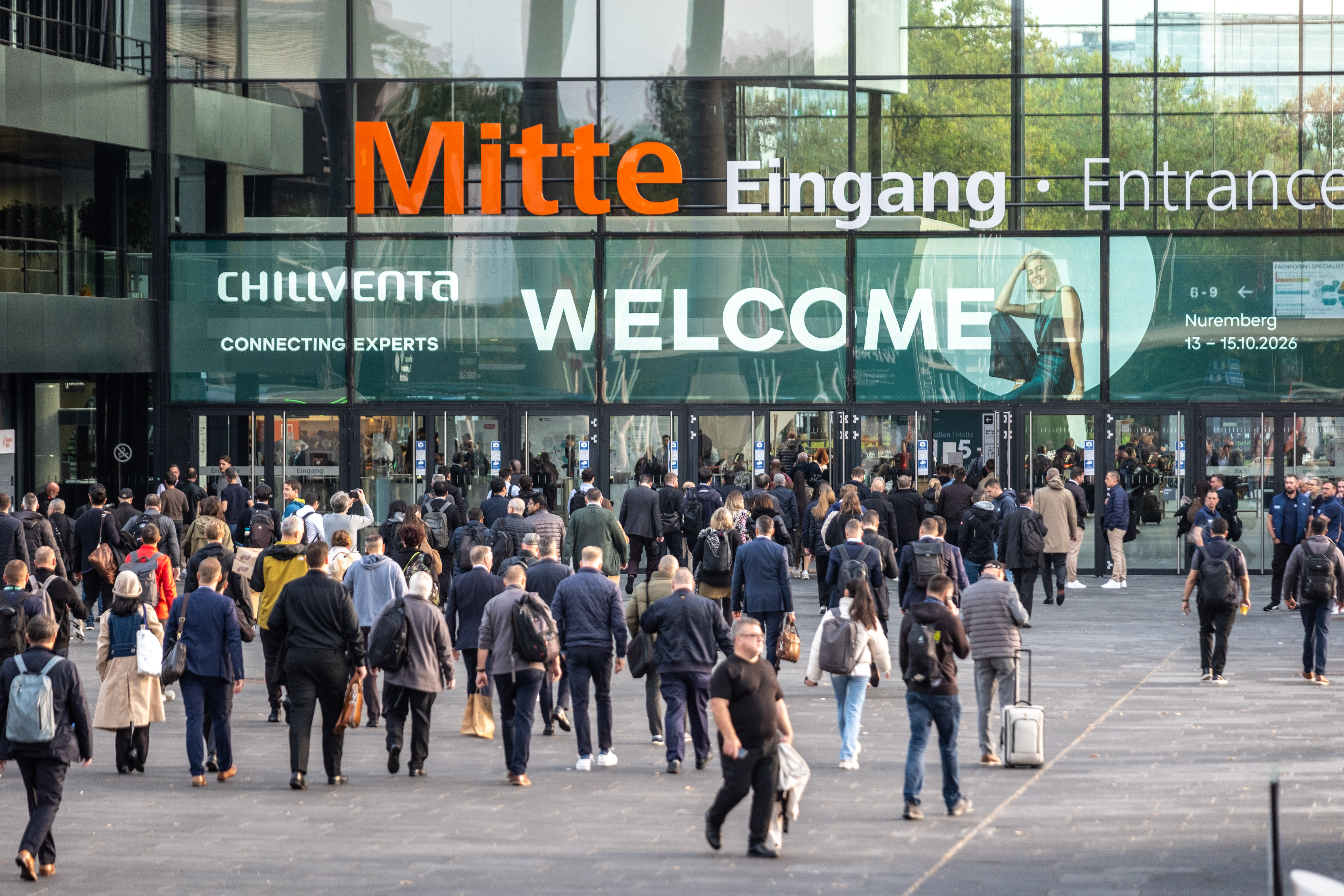 De afgelopen editie van de Chillventa werd niet alleen bezocht door vakgenoten, maar ook door een deurwaarder. Foto: Chillventa. 